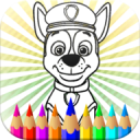 Paw Pups - Coloring Pages Cartoons Kids : Patrol Dogs Icon