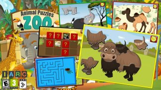孩子们动物园动物拼图游戏 screenshot 0