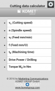 Cutting data calculator screenshot 6