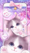 Cute Fluffy Cat Theme 😺 screenshot 2