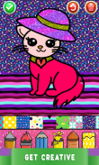 Cute Kitty Coloring Glitter screenshot 1