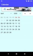 CALENDAR - Months and Days, EASY week view, select YEAR and NEXT or PREVIOUS month screenshot 3