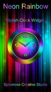 Free Neon Rainbow Clock Widget screenshot 4