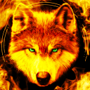 Fire Wallpaper Theme Lone Wolf Icon