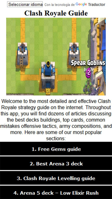 Guias y trucos Clash Royale - Descargar APK para Android