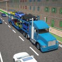 3D Car transport trailer truck Icon