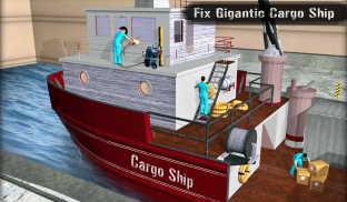 Crucero Barco Mecánico Simulador: Taller Garaje 3D screenshot 12