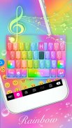 Keyboard-Glass Rainbow Colorful Super 3D Theme screenshot 0