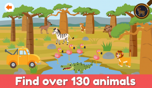 Car Patrol Hide & Seek: Preschool Animals Safari screenshot 12