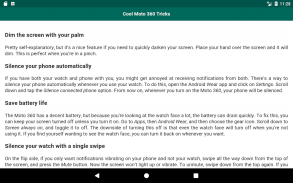 Tips for Moto 360 screenshot 2