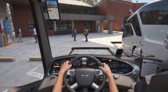Modern Coach Bus parking games screenshot 1