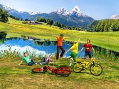 Kids Bicycle Taxi Sim 2018: Offroad BMX Racing screenshot 12