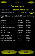 Base, E-Juice und Liquid Calculator screenshot 5