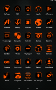 Flat Black and Orange Icon Pack v4.0 Free screenshot 9