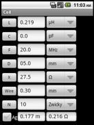 Coil calculator screenshot 1