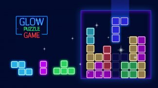 Glow bulmaca blok - klasik yapboz oyun screenshot 1