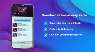 Linkedown - Video downloader for Linkedin screenshot 0
