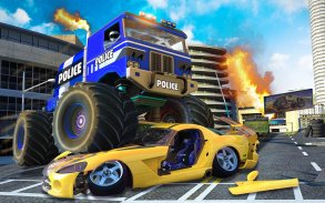 US Police Monster Truck Transform Robot War Games screenshot 8