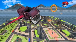 City Flying Garbage Truck driving simulator Game screenshot 2