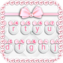 Girly Pink Bows Keyboard Theme