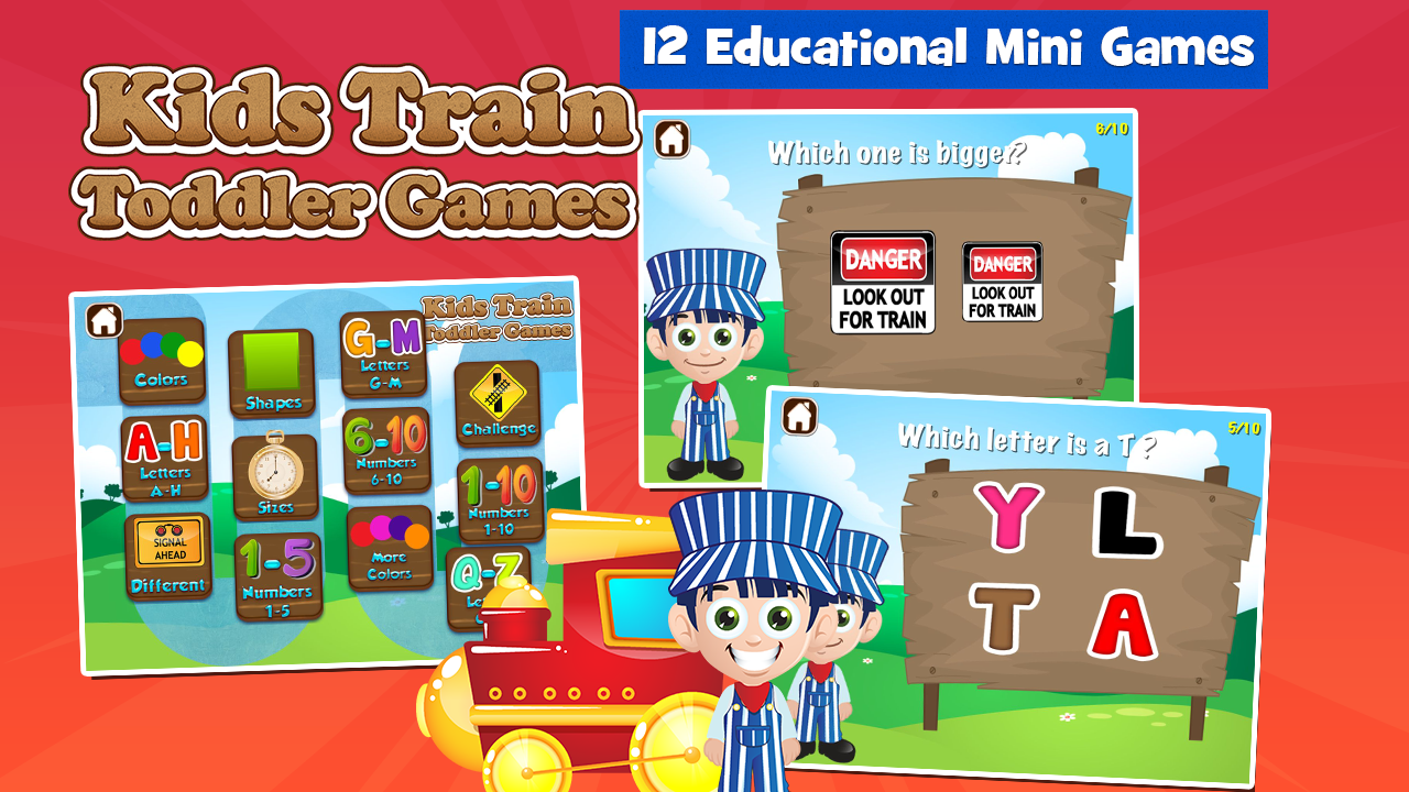 Play free toddler game online: Trains