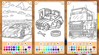 Kereta permainan pewarna screenshot 4