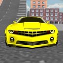 Yellow Sports Car Driving