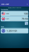 US Dollar to British Pound screenshot 2