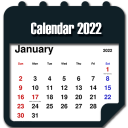 Calendar 2022 with Holiday Icon