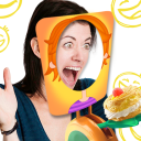 Kuchen auf Gesicht Antistress Streich Icon