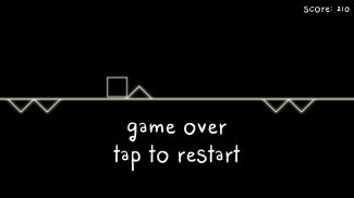 Infinite 2d line runner - avoid triangle obstacles screenshot 4