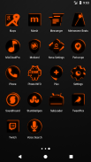 Flat Black and Orange Icon Pack v4.0 Free screenshot 3