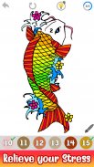 Koi Fish Color by Number - Japanese Coloring Book screenshot 3