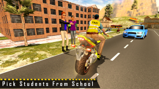 Sports Bike Taxi Sim 3D - Free Taxi Driving Games screenshot 4