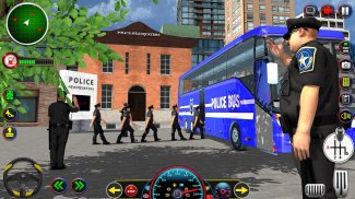 पुलिस बस ड्राइविंग गेम 3 डी screenshot 0