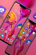 Cat merah tema bunga berwarna-warni untuk p30 pro screenshot 3