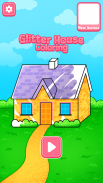 Glitter House Coloring screenshot 3