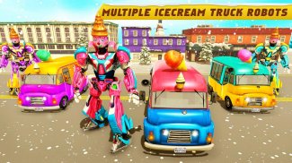 Ice Cream Robot Truck Game - Robot Transformation screenshot 5