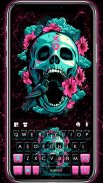 Roses Floral Skull Keyboard Theme screenshot 4