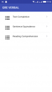 GRE VERBAL PRACTICE TEST screenshot 1