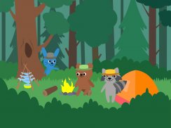 Kids Camping. Tourist vacation in the forest screenshot 21