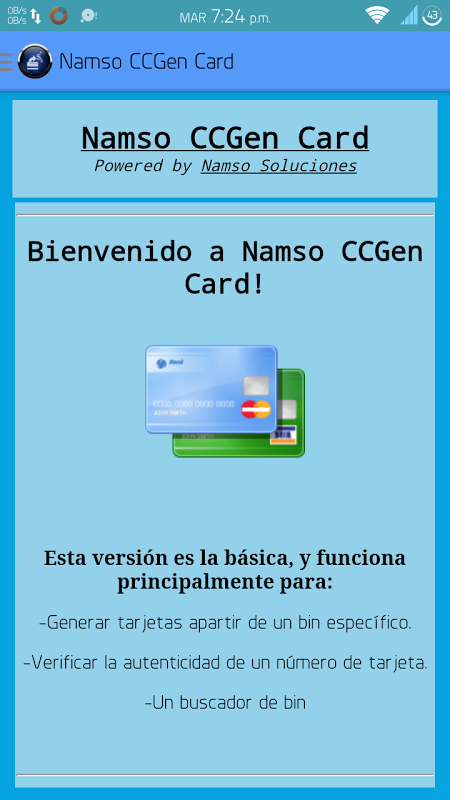 Credit Card Apply and Namso Card Generator for Android - Download