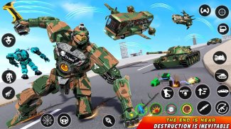 Army Bus Robot Car Game 3d screenshot 5