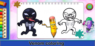 Superhero Venom coloring book screenshot 0