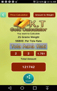 KT Gold Calculator screenshot 2