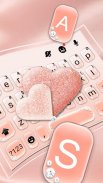 Glitter Rose Gold Hearts tema screenshot 0