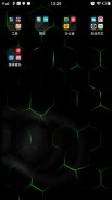 3D Ripple Cool Neon Green Launcher Wallpaper Theme screenshot 4