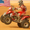 Motocross dirt sport quad bike Icon