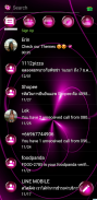 SMS Tema küre pembe 💕 siyah screenshot 7