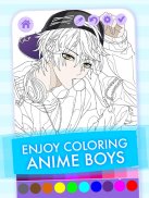 Kawaii Anime Boys Coloring Book screenshot 1